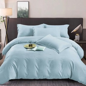 Lenjerie de pat 2 persoane, bumbac Damasc, 6 piese, uni, SSD32