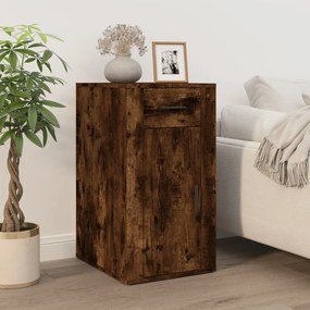 vidaXL Dulap de birou, stejar fumuriu, 40x49x75 cm, lemn prelucrat