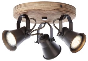 Brilliant - Spot orientabil SEED 3xGU10/5W/230V negru/maro