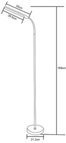 Lampadar LED dimabil Zuma Line SM-605-BL LED/10W/230V 3000/4500/6500K