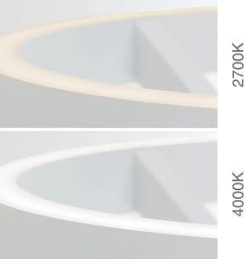 Lampadar LED circular iluminat sus si jos KOLK alb