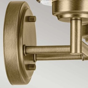 Lampă de perete Kichler KL-WINSLOW-2W-NBR WINSLOW 2xE27/60W/230V alamă