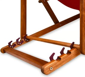 Șezlong de grădină SIENA, 94x60x94cm, roșu Casaria