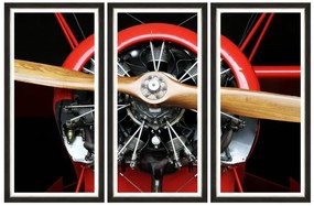 Tablou 3 piese Framed Art Wood Propeller Triptych
