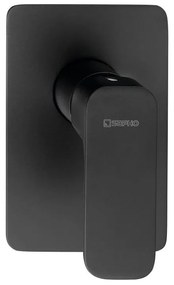 Baterie negru-mat pentru duș încastrată (1 ieșire) Spy – Sapho