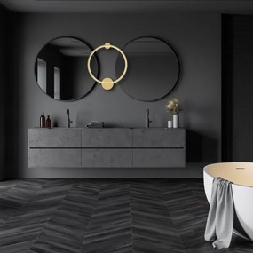 LED Aplica SATURNO LED/25W/230V pr. 50 cm IP44 auriu