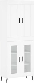 vidaXL Dulap înalt, alb, 69,5x34x180 cm, lemn compozit