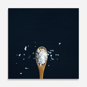 Panou Sticla Bucatarie, 100x100cm, Protectie aragaz, Antistropi, Termorezistent, Alimente, Condimente, Salt On Black