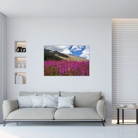 Tablou sceneriei cu lunca montană (90x60 cm)