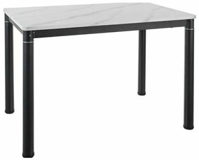 Masă de bucătărie Damar W 110 x 70 cm, marmură / negru