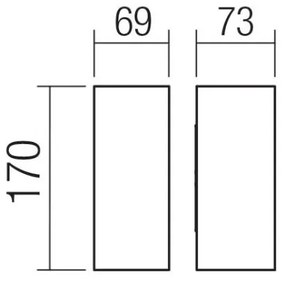 Aplică LED de exterior Redo 90635 SONNY 2xLED/5W/230V 2200/3000/4000K alb
