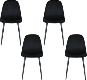 Set - 4 scaune de dining AVENBERG RIVA - Negru