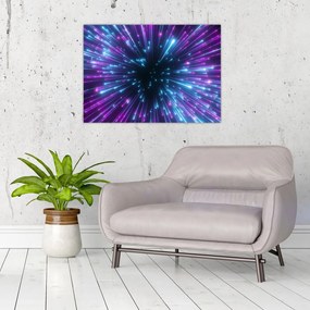 Tablou pe sticlă - Spațiu neon (70x50 cm)