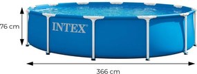 INTEX 28210ND – piscină de grădină cu cadru rotund 366 x 76 cm