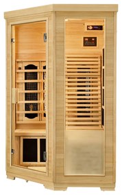 Infračervená sauna / tepelná kabína Aalborg s triplexným vykurovacím systémom a drevom Hemlock