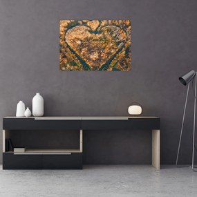 Tablou pe sticlă - Râu în formă de inimă (70x50 cm)