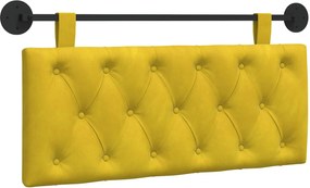 vidaXL Cap de pat suspendat Pe perete Galben 110 x 55 x 7 cm Catifea