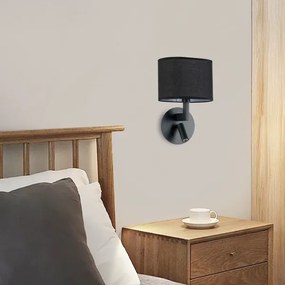 Brilagi - Lampă LED de perete DAYA 1xE14/40W/230V + LED/3W negru