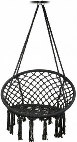 Leagan copii si bebelusi pentru interior si exterior Novokids™ Round Textile Swing, Suspendabil, 0+ ani, Pozitie somn, Maxim 120 kg, Pentru casa si