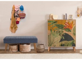 Mobilier pentru hol Maluxe Saka (Stejar sonoma + Albastru închis). 1089060