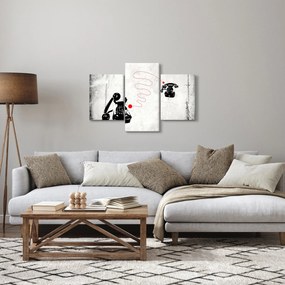 Tablou - Desen de telefon în stilul lui Banksy (90x60 cm)