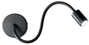 Aplica de perete cu brat flexibil, finisaj negru, LED FOCUS AP1 097190
