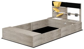 Outsunny Cutie de nisip cu stație de apă, 2 ghivece pentru plantare, lemn masiv tratat, 154 x 80 x 60 cm, gri | Aosom Romania