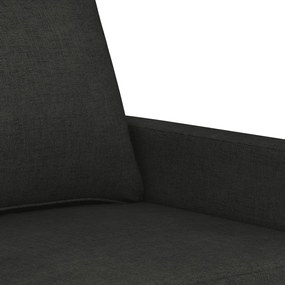 Canapea cu 3 locuri, negru, 210 cm, material textil