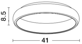 Plafoniera LED moderna design slim 41cm ALBI alba NVL-8105605 D