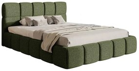 Pat matrimonial 140 cm Cirsten 140 (cu somieră) (cu sp. depozitare) (măslin). 1099539