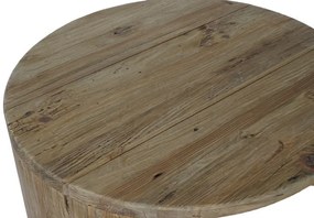 Set 2 masute de cafea, din lemn de pin reciclat, Norval