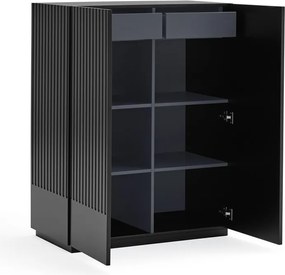 Comodă Teulat Doric, lățime 92 cm, negru