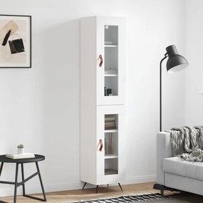 vidaXL Dulap înalt, alb, 34,5x34x180 cm, lemn prelucrat
