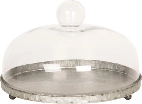 Platou deserturi aperitive cu cupola sticla Ø 26 cm x 26 h