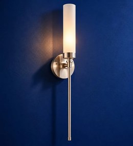 Aplica de perete stil elegant PRESTON nickel/sticla opal