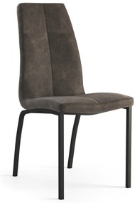 MAZZONI EXPORT BARON Maro Antracit (material textil Preston 96)/picioare negre - SCAUN MODERN PENTRU LIVING/SUFRAGERIE/BUCĂTĂRIE/BIROU
