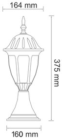 Lampă LED de exterior FLORENCJA 1x E27/10W/230V IP43