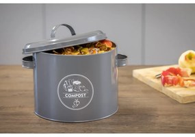 Recipient pentru deșeuri compostabile gri 6,3 l Secret Du Potager – Esschert Design