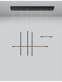 Lustra LED design liniar ELETTRA negru