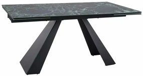 Masa extensibila Salvadore Ceramic VERDE ALPI/negru mat L160-240 cm