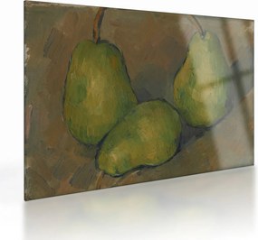 Tablou pe sticlă - Paul Cézanne, Three Pears, reproducere (70x50 cm)