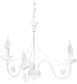 Lustră pe lanț DONATO 3xE14/40W/230V alb
