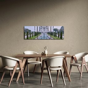 Tablou - Taj Mahal în răsăsrit de soare (cu ceas) (90x30 cm)