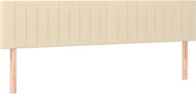 vidaXL Tăblii de pat, crem, 160x5x78/88 cm, textil