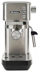 Espressor manual Ariete ESPRESSO METAL SLIM 1380/10, 1300W, 15 bar, 1.1 L, Lungimea cafelei personalizabila, Cafea macinasa si doze ESE, Inox