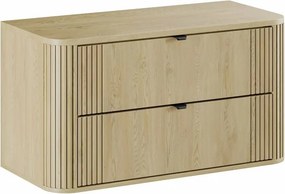 Set dulap baza suspendat 100 cm cu blat Comad Ovalia stejar Cremona