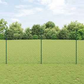 vidaXL Set Gard de Grădină Set de 2 Verde Metal 25x1.5 m Durabil