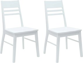 vidaXL Scaune de dining 2 pcs Alb 43 x 54 x 89 cm