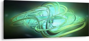 Tabloul cu abstracție verde (120x50 cm)