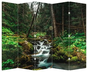 Paravan - Pârău în pădure (210x170 cm)